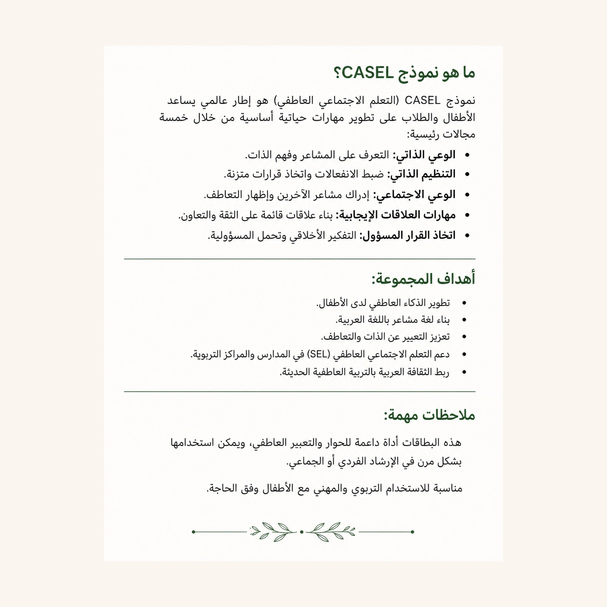 Bsho Hasis CASEL framework information sheet