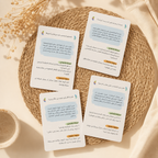 Idrak Awareness Cards - sample cards spread on wicker mat
